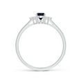 thumbnail image 2 of Angara Natural 0.4 Ct. Blue Sapphire with Diamond Classic Ring in 14K White Gold for Women (Ring Size: 11.5), 2 of 9