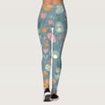thumbnail image 3 of Pantalon Imprimé de Festival de Résurrection de Pâques Personnalisé pour Femmes Collants Personnalisés Course Pilates Collants Longs, 3 of 5