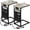 Grey, variant on C Shaped End Table with Station, TV Tray Set of 2, Couch Tables with Storage Bag, Slide Under Sofa Side Table with USB Ports and Outlets for Living Room, Black, HET04CBK