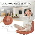 thumbnail image 3 of Hawsaiy Modern Adjustable Swivel Bar Stools Set of 2, PU Leather Bar Chairs with Footrest, Umber, 3 of 9
