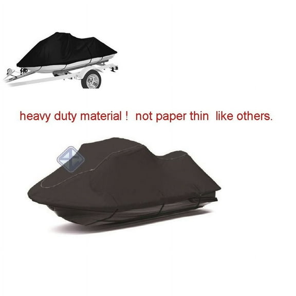 P3 Heavy Duty Marine Grade Jetski Cover Black Fits Seadoo Spark Yamaha EX Kawasaki STX