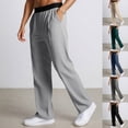 thumbnail image 3 of XINPING Khaki Pants for Men 32x34 Relaxed Fit Outdoor Casual Pants Elastic Waistband Cotton Loose Fit Summer Beach Yoga Trousers, 3 of 8