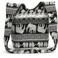 thumbnail image 2 of Lohol Women Shoulder Handbags Fashion canvas Hippie Crossbody Bags Bohemian Animal Prints Hobo Bags(Black), 2 of 9
