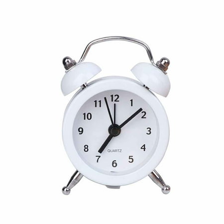 Mini Round Alarm Clock Desktop Table Bedside Clocks Travel Clock (Best Desktop Clock For Windows 7)