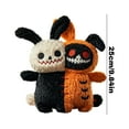 thumbnail image 3 of YATAV Rabbit Plush Doll,Halloween Scary Two-headed Rabbit Stuffed Animal Long Ears Standing Toy,Suitable for Kids Easter Halloween Birthday Gift(Black & Orange,10"), 3 of 3