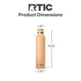 thumbnail image 5 of RTIC 26 oz Ceramic Lined Insulated Journey Water Bottle, Leak-Proof Lid, Peach Tea, 5 of 7