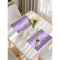 thumbnail image 5 of Purple Lavender Placemats Set of 4, Spring Watercolor Wildflowers Plant Plaid Placemats for Dining Table, Place Mats for Kitchen Tabletop, Waterproof Wipeable Dining Table Mats Set, 5 of 9