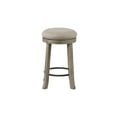 thumbnail image 4 of Oaktown Swivel Counter Stool - 360° Rotation, Rustic Grey Finish - Kitchen Island & Bar Seating - 300 LBS Capacity Cream+Reclaimed Grey + Polyester, 4 of 5