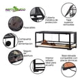 thumbnail image 4 of REPTI ZOO Terrario de Vidrio para Reptiles, Extra Grande Doble Puerta Frontal, 70 Lt 76cm X 30cm X 30cm, 5mm, Acua Terrario de Cristal, Reptile Enclosure Knock-Down, Terrario Reptiles REPTI ZOO Terrario Knock down RK, 4 of 9
