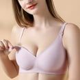 thumbnail image 4 of Xijirk Women Wireless Bra Seamless V Neck Adjustable Maternity Straps Soft Stretch for Nursing Daily Wear,Pink,M, 4 of 9