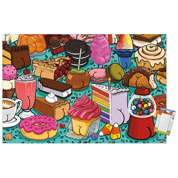 Brian Cook: Butts on Things - Sweets Wall Poster, 22.375" x 34"