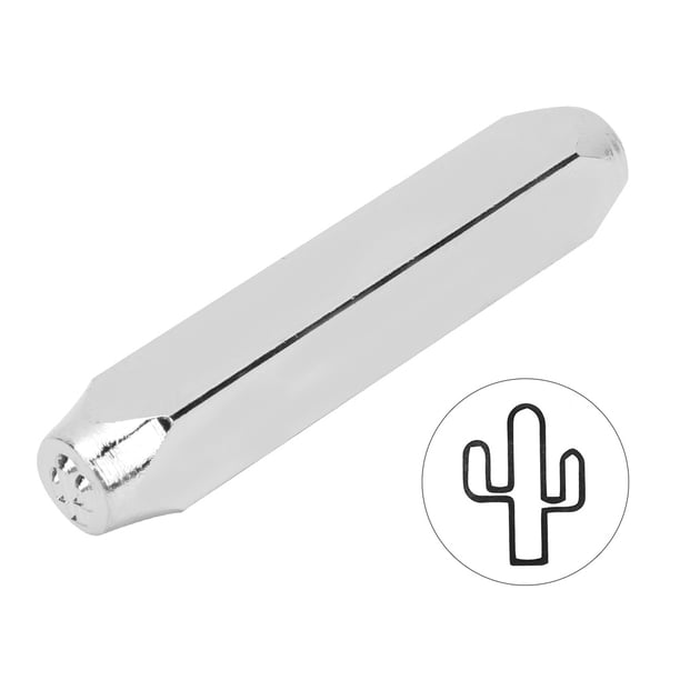 Herramienta de estampado de sello de diseño de acero al carbono de 6mm y 1/4 pulgadas para manualidades de joyería de madera y cuero DIY