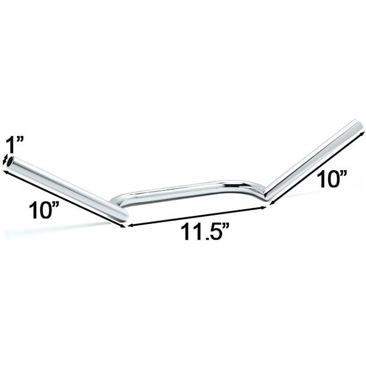 Krator Motorcycle Handlebar 1" Chrome Cafe Racer Clubman Compatible with Honda Shadow Sabre VT VF 700 750 1100