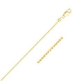 thumbnail image 1 of 14k Yellow Gold Diamond-Cut Bead Chain 1.2mm 18 in, 1 of 3