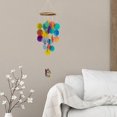 thumbnail image 4 of Campanillas de concha Iris colgante de pared Natural Windchimes colgante artesanía decoración exterior jardín DYNWAVEMX  Campanas de viento de Shell, 4 of 8