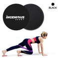 thumbnail image 3 of Ingenious Sports Dual Sided Black ABS Plastic Exercise Slider for Fitness, 2-Piece, 3 of 8