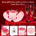 thumbnail image 2 of Rosa preservada con collar Lebana, regalo romántico rosa, 2 of 7