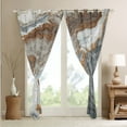 thumbnail image 4 of Erosebridal Gray Watercolor Curtains Brown Marbling Blackout Curtains, Mountain Fluid Curtains & Drapes Grey Foil Print Glitter Bedroom Curtains, Modern Abstract Art Window Treatments, 4 of 6