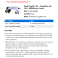 thumbnail image 2 of Spark Plug Wire Set - Compatible with 1999 - 2004 Nissan Frontier 2000 2001 2002 2003, 2 of 2