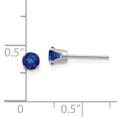 thumbnail image 2 of 14K White Gold 4mm Sapphire Stud Earrings, 2 of 2