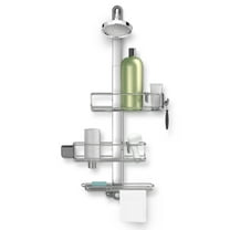 simplehuman Adjustable Shower Caddy Plus, Stainless Steel and Anodized Aluminum