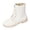 #1 Beige, variant on Taqqpue Women's Ankle Boots Round Toe Lace Up Thick Sole Mid Heel Comfortable Casual Booties for Women Size 5.5-10.5 Fashion Dress Shoes Fall Winter Footwear Casual Walking Daily Wear