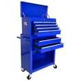 thumbnail image 4 of Tcbosik 8-Drawer Tool Chest with Lockable Wheels, Rolling Tool Organizer with Detachable Top, Metal Tool Box for Garage/Workshop, Blue, 4 of 6