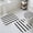 Gray, variant on Orange Stripes Bath Mat 3 Piece Bathroom Rug Set, Simple Orange White Texture Non Slip Bath Rug Contour Mat and Toilet Lid Cover, Absorbent Shower Mats Soft Bath Rugs and Mats Sets