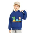 thumbnail image 5 of fnnxnal Little Girls 6T Blue Hoodie, Soft Polyester with Dinosaur & Giraffe on Train Print, Machine Washable, 5 of 5