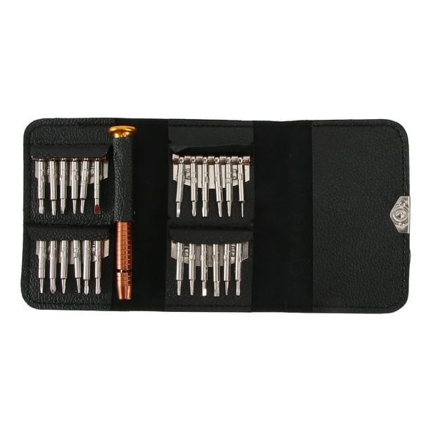 WORGEOUS 13 en 1 Juego de destornilladores de precisión Kit de herramientas de reparación electrónica con bolsa de cuero para tableta iPhone Gafas Xbox Celular reloj de PC