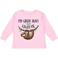thumbnail image 3 of Inktastic My Great Aunt Loves Me Cute Sloth and Baby Boys or Girls Long Sleeve Toddler T-Shirt, 3 of 5