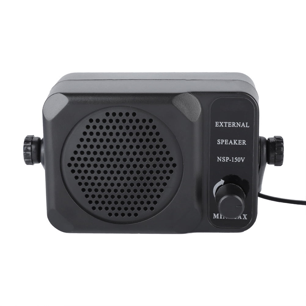 NATRUSS Car Mobile Radio External Speaker for FT-7800R FT-8900R TM261 External Speaker Jack Radios and Other Communications Receivers Black 