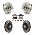 thumbnail image 1 of Transit Auto Front Hub Bearing Assembly Coated Drilled Slotted Disc Brake Rotors and Semi-Metallic Pads Kit for Car 2014-2015 Chevrolet Cruze GAS engine with 16" Factory Wheels KBB-102947, 1 of 11