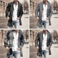 thumbnail image 2 of Men"s Wool Coat Jacket Single Breasted Mid-length Lapel Woolen Cloth For Indoor & Outdoor Wear, 2 of 3