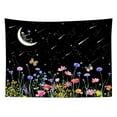thumbnail image 2 of HVEST Moon Tapestry Colorful Floral Plants with Hippie Skull Tapestry Wall Hanging Starry Sky Aesthetic Tapestry Aesthetic Garden Tapestry for Living Room Bedroom Home Decor 60x40 inch (150cm×100cm), 2 of 6