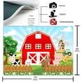 thumbnail image 2 of Farm Red Barn Backdrop for Kids Party Cartoon Farm Animals Birthday Party Photoshoot Photography Background Farm Theme Party Cake Table Banner Photobooth Decorations (7x5ft), 2 of 6
