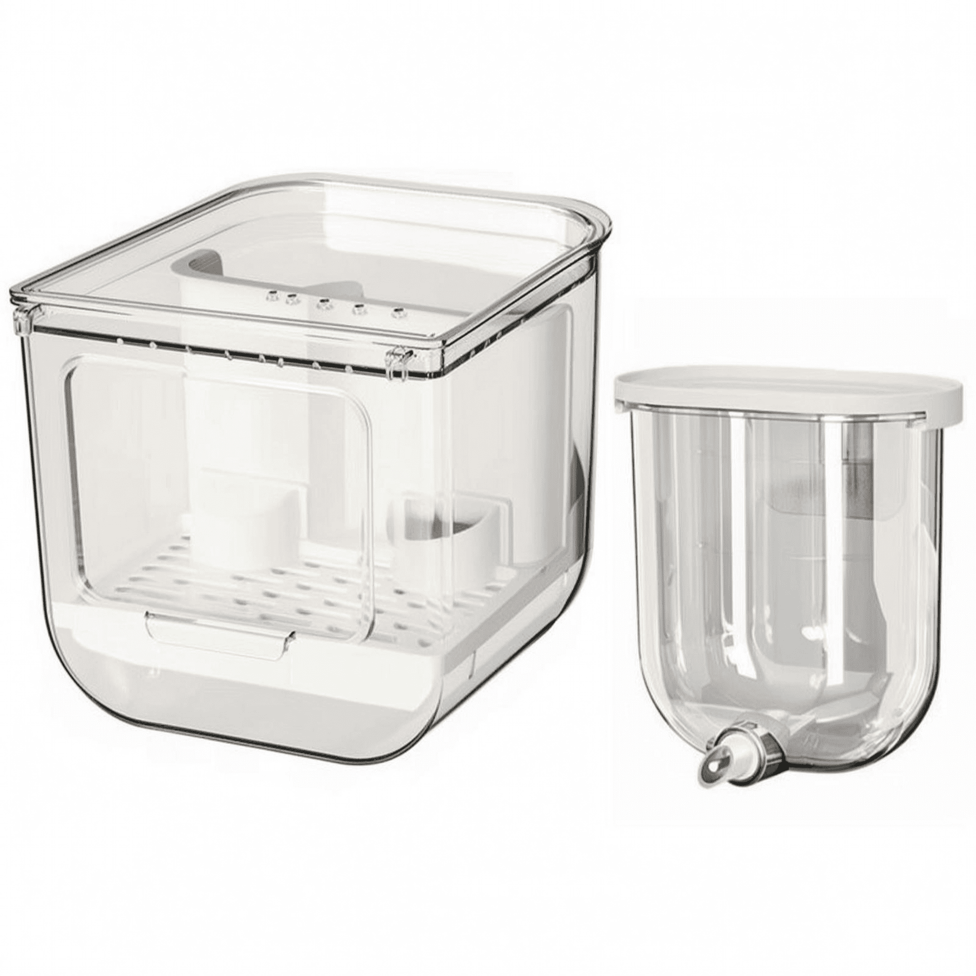 FashionCha Automatic Parrot Feeder Food Container Hanging Storage Small Pet Feeder Food Dispenser for Small Birds Cockatiel Finch Water Anti-Spill Cage Mo