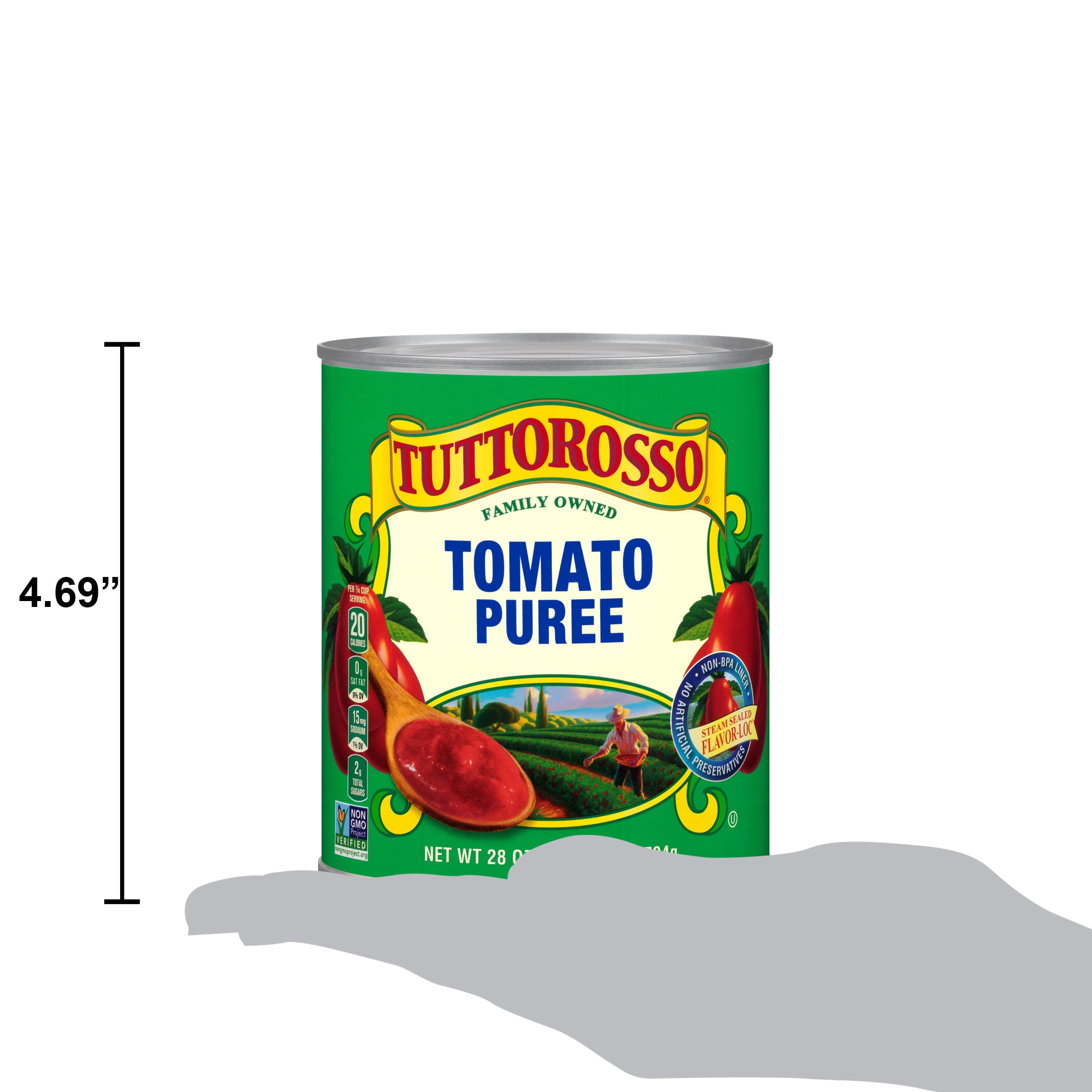 (6 pack) Tuttorosso Tomato Puree, 28 oz Can