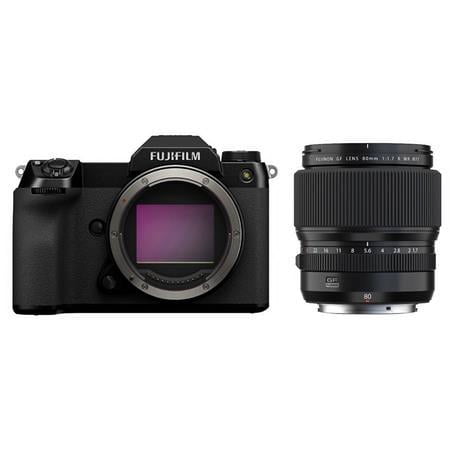 UPC: 0192223185296 | GFX 100S Medium Format Mirrorless Camera  Black with Fujinon GF 80mm f/1.7 R WR Lens  Black