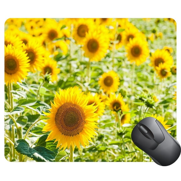 POPCreation Yellow sunflowers on a blue sky in Tuscany Italy Mouse pads Gaming Mouse Pad 9.84x7.87 inches
