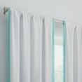thumbnail image 5 of Eclipse Kids Tassel Border 100% Blackout Rod Pocket 63" long x 40" wide Curtain panel in White/Teal, 5 of 9
