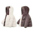 thumbnail image 5 of Reversible Hooded Winter Jacket for Girls Thick Double-Lined Coat with Bear Ears Warm Toddler and Kids Outerwear, 5 of 5