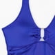 thumbnail image 4 of Gibobby Batas de baño mujeres spa Traje de baño Traje de baño Mujer V One Control Piezas Bañador Barriga Fruncido Trajes de baño Cuello Trajes de baño(Azul,XL), 4 of 5
