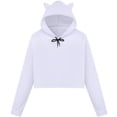 thumbnail image 1 of Disney Lilo Stitch Funny Print Hoodies Oversized Streetwear Fashion Cool Black Drawstring Short Crop Hoodie Women Cat Ears HoodXXL Gao Jinjia LED, 1 of 2