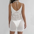 thumbnail image 6 of Babysbule Women's Crochet Knit Spaghetti Strap Swimsuit Cover Up, Hollow Out Beach Coverup Dress for Summer Vacation, 6 of 6