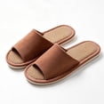 thumbnail image 5 of Wensltd Women Slippers Wide Strap Slide Slippers Open Toe House Slippers Solid Color for Summer Indoor, 5 of 5