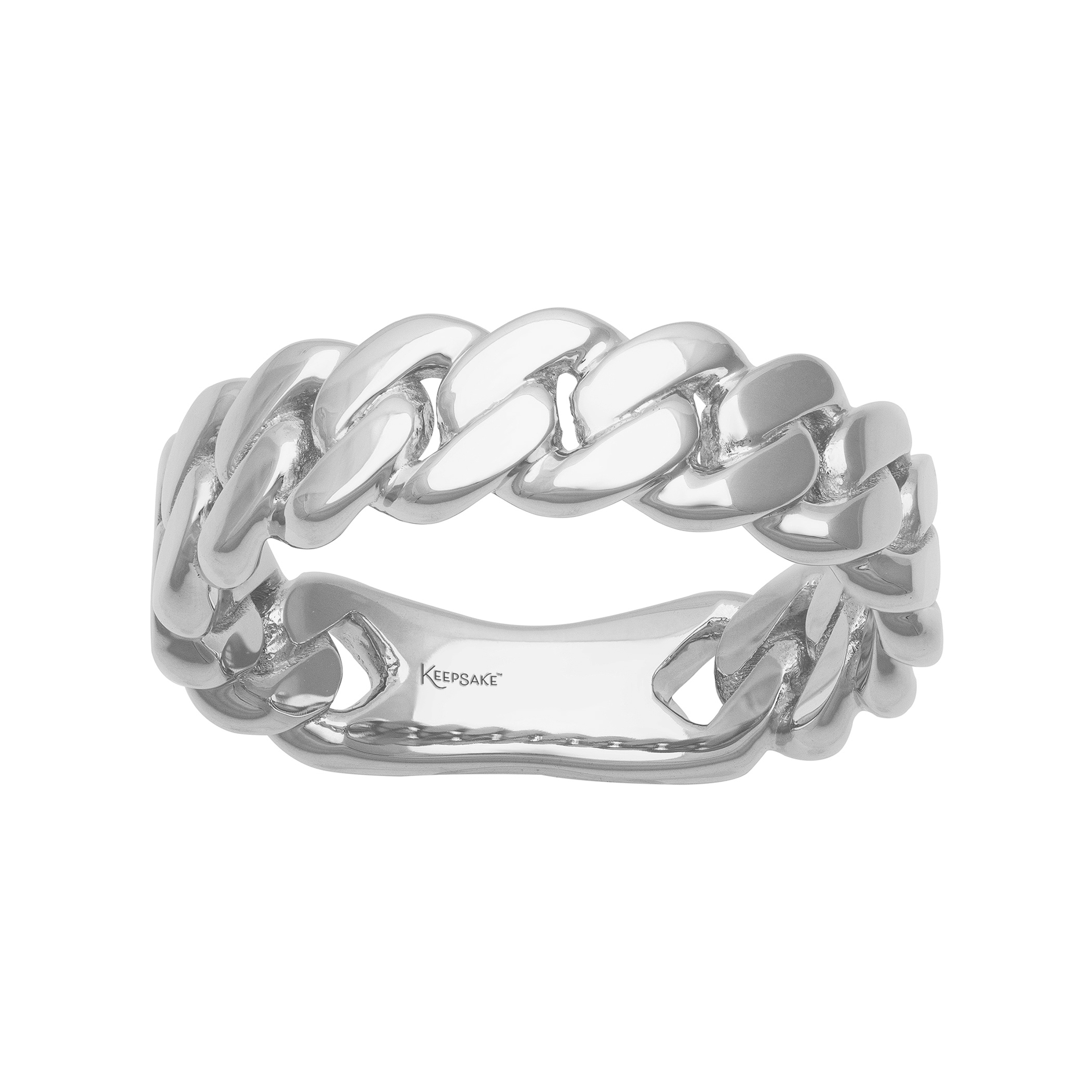 Keepsake Sterling Silver Cuban Link Men's Band