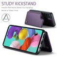 thumbnail image 3 of Mantto Case for Samsung Galaxy A51 4G with Card Holder, Retro PU Leather RFID Blocking Credit Card Slots Double Magnetic Clasp Flip Kickstand Shockproof Phone Cover for Samsung Galaxy A51 4G,Purple, 3 of 9