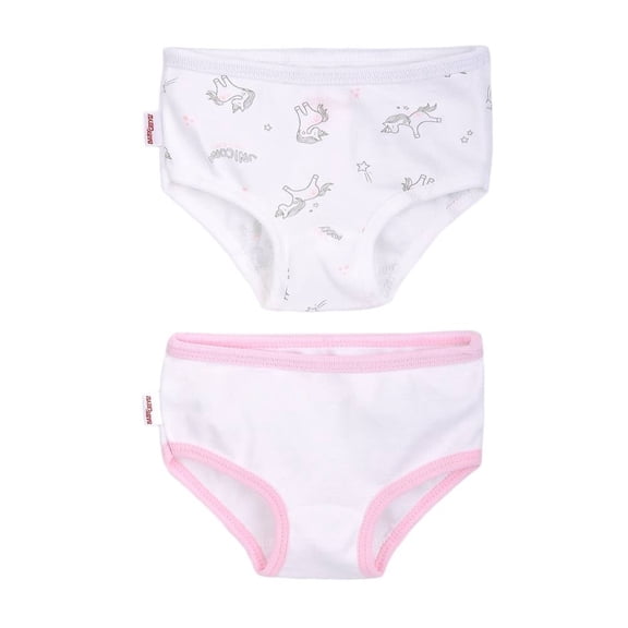 Pantaleta Baby Creysi para Niña, Rosa Unicornio 1 Paquete con 2 Piezas Talla 2