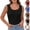 Black, variant on GERsome Tank Tops for Women Summer Sleeveless U Neck Casual Basic Ribbed Slim Fitted Shirts